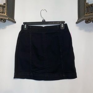Black jean skirt